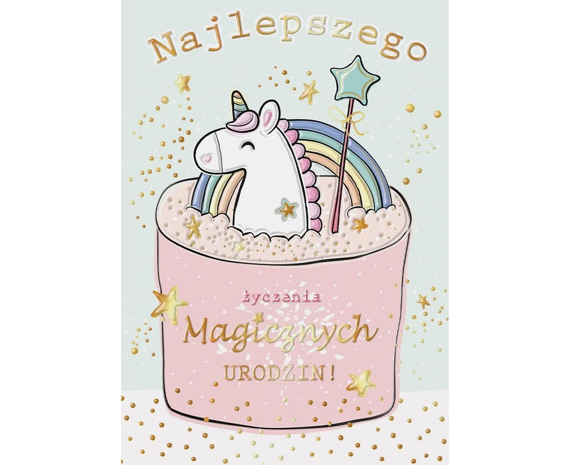 Greeting card CARD A5 Mint Unicorn
